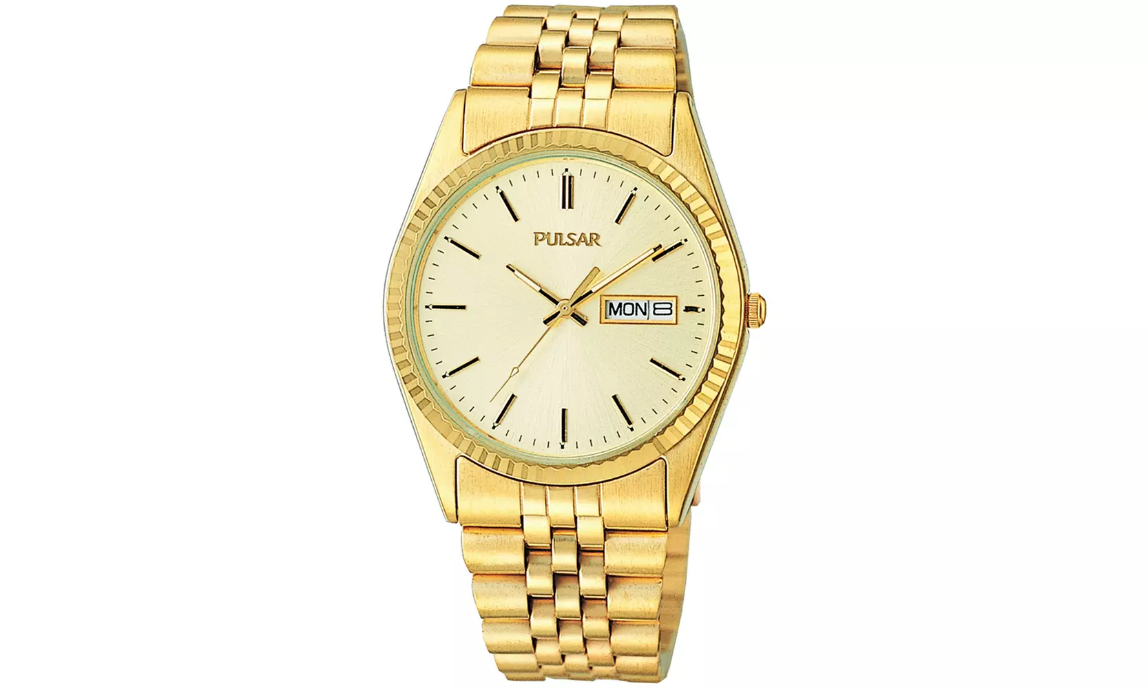 Pulsar PXF306 Men's Essentials Collection Automatic Watch in Gold - Primary Image