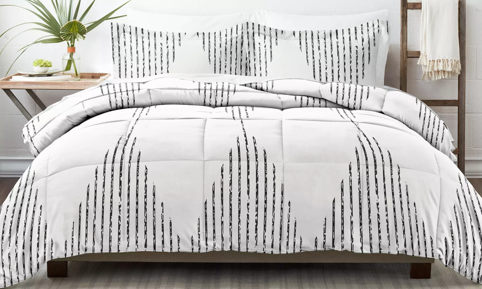 Reversible Comforter Set with Shams - Lightweight, 100% Hypoallergenic
