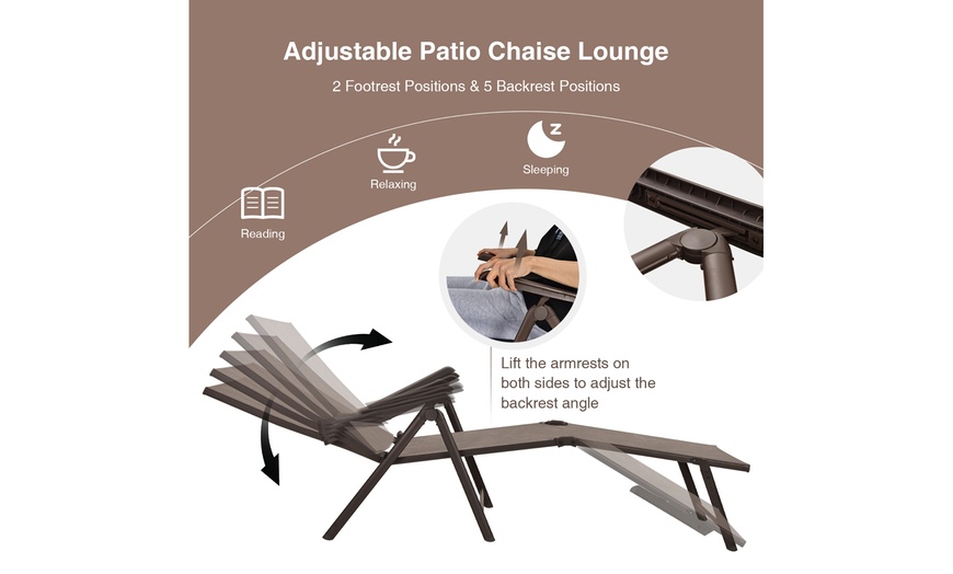 Up To 61% Off On Costway Patio Folding Chaise ... | Groupon Goods