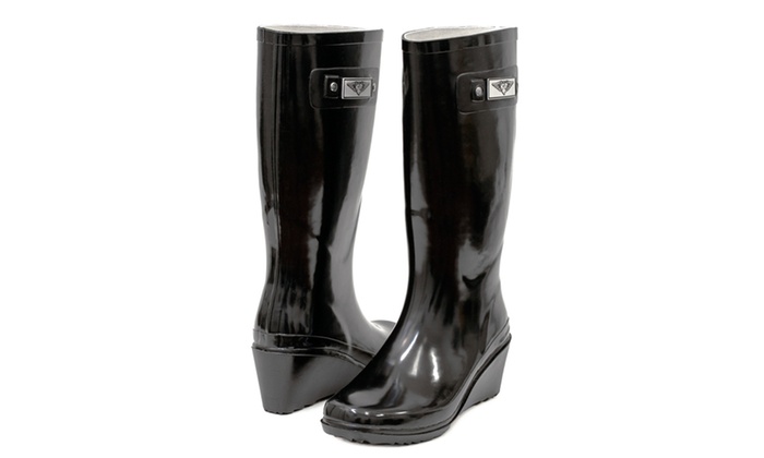 forever young wedge rain boots