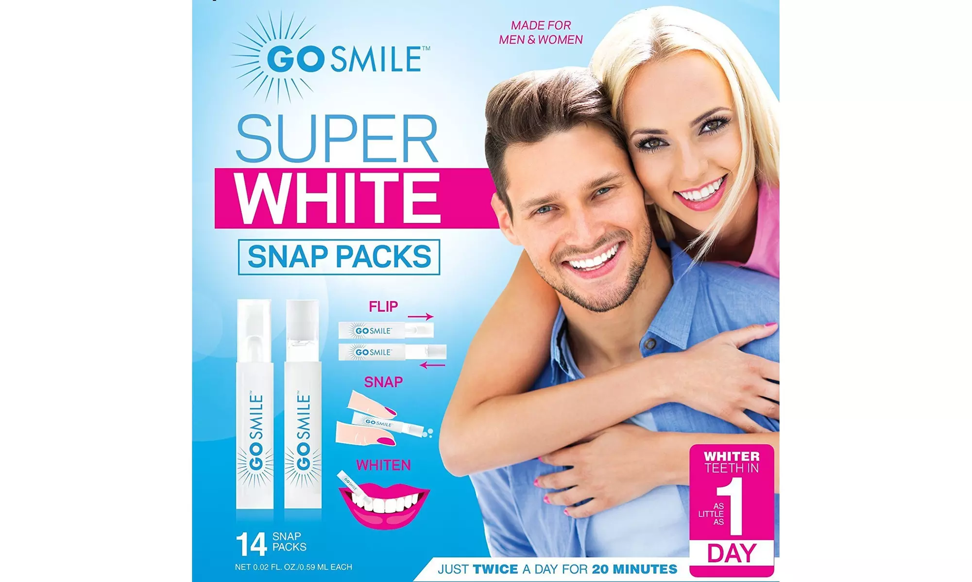 Go Smile Super White Teeth Whitening System Snap Packs 14 Count - Primary Image