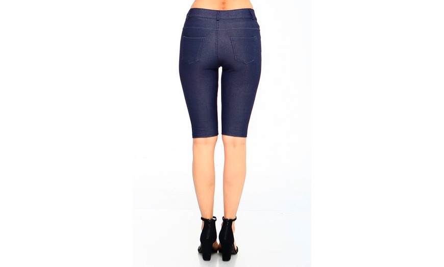 Image 20: Women's Stretchy 5 Pocket Classic Bermuda Shorts