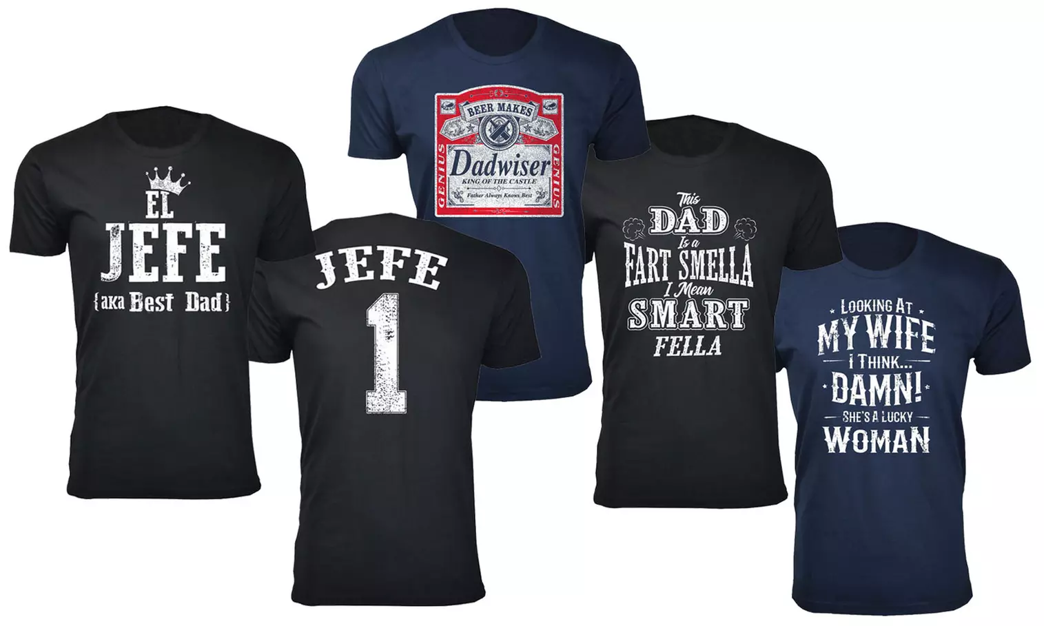 Men's Father's Day Blessed Dad Ever T-Shirts (Extended Sizes Available) - Primary Image