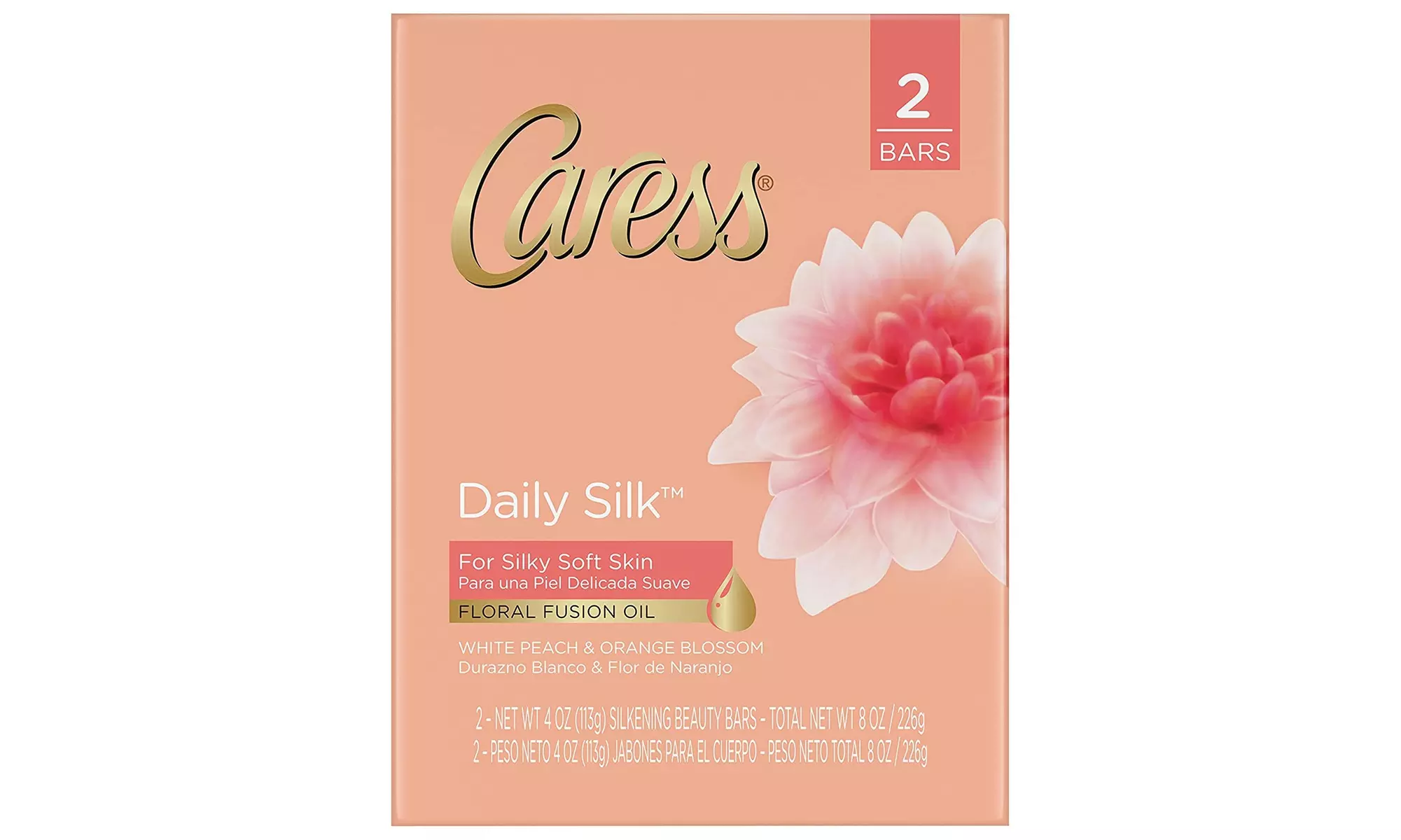 Caress Beauty Bar Soap For Silky, Soft Skin Daily Silk With Silk Extract - Primary Image