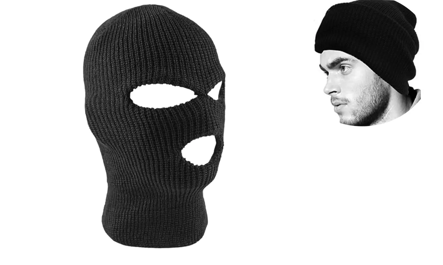 Super Outlet Knit Sew Outdoor Full Face Cover Thermal Ski Mask Balaclava - Primary Image