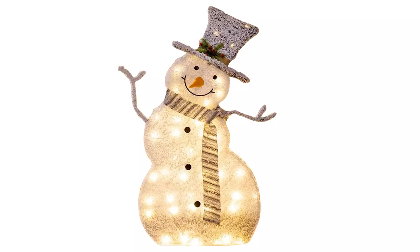 Christmas LED Lights: Snowman Family & Reindeer Holiday Decorations