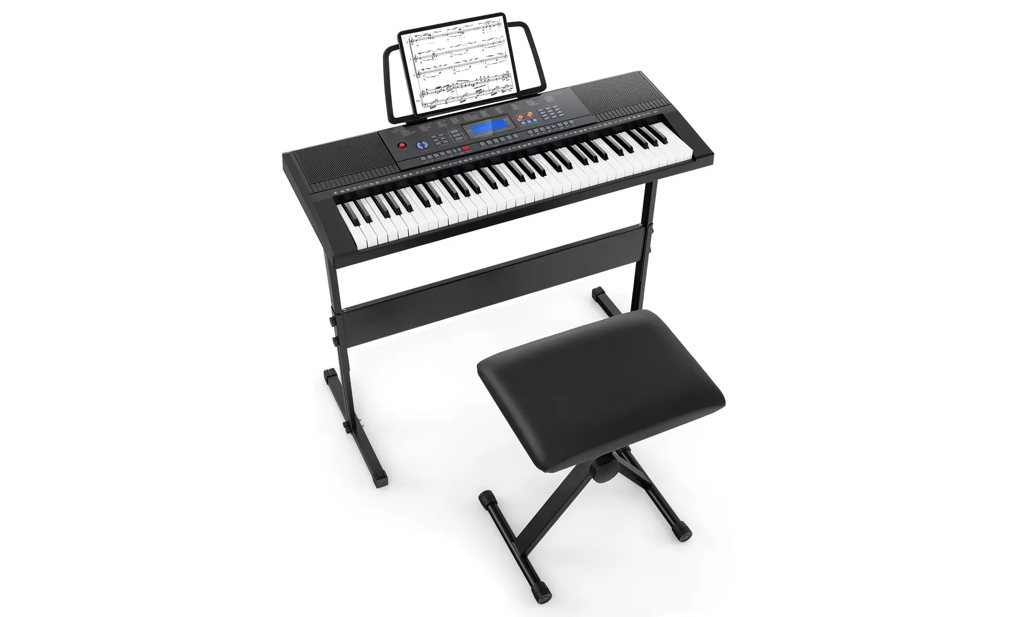 Sonart 61-Key Electronic Keyboard Piano Starter Set w/Stand Bench Headphones