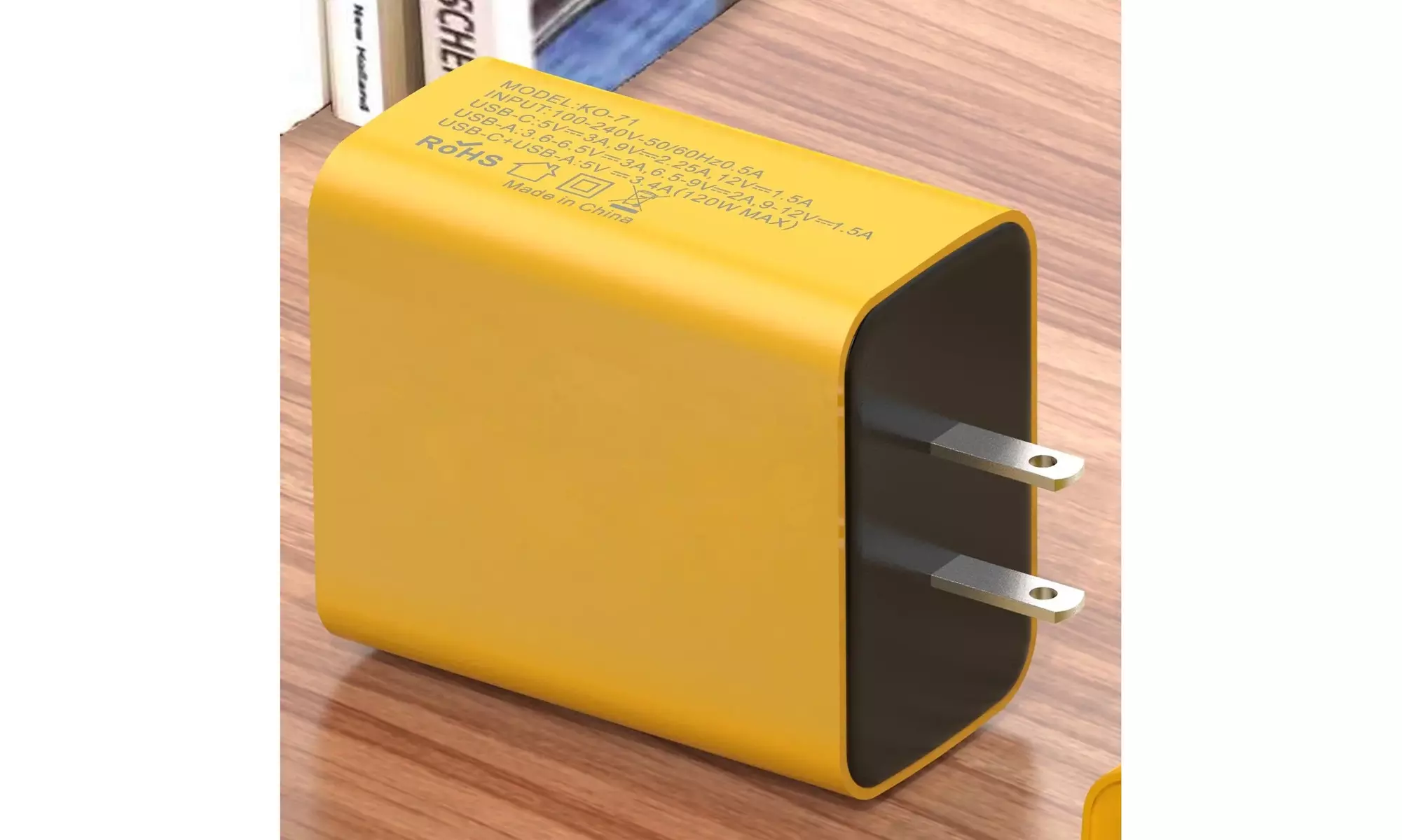 Universal 4-Port USB Charger Type-C Wall Adapter - USB-A & USB-C Fast Charger - Second Medium