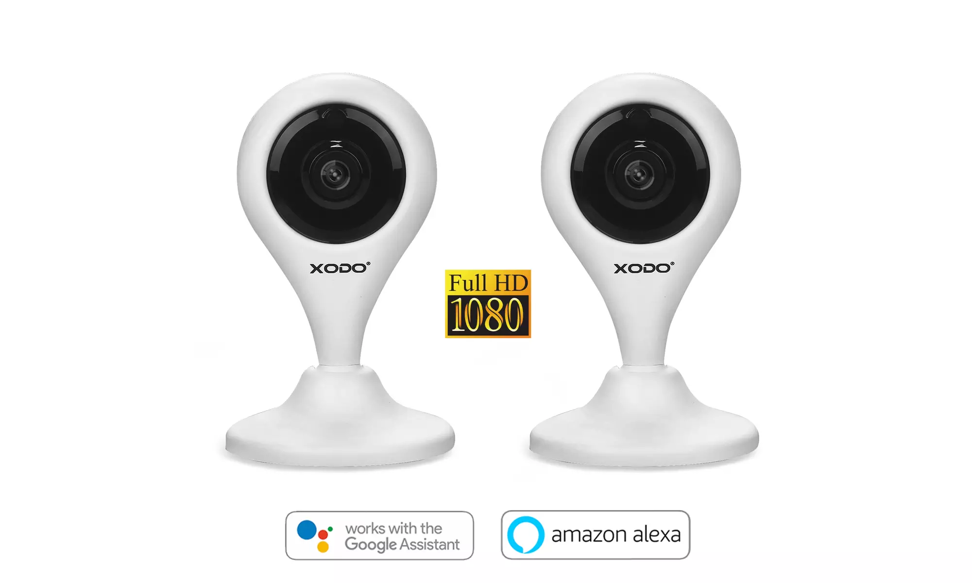 XODO E4 2-Pack HD 1080p Wireless Smart Home Camera, Sound Detection, 2 Way Audio - Primary Image