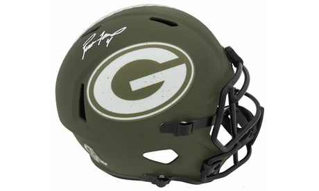 Brett Favre Signed Green Bay Packers Salute Riddell Full Size Replica Helmet