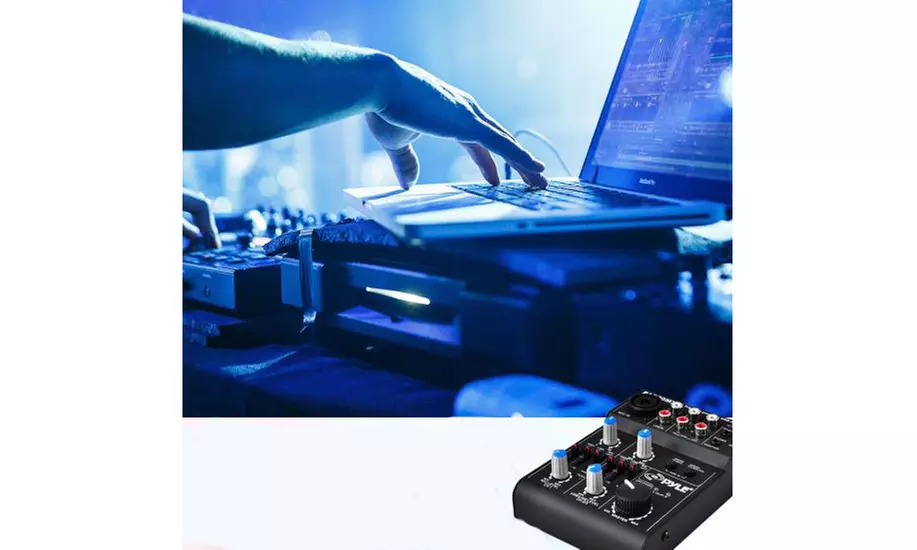 PylePro USB AudioSound Mixer Recording Interface with Rechargeable Battery - Primary Image