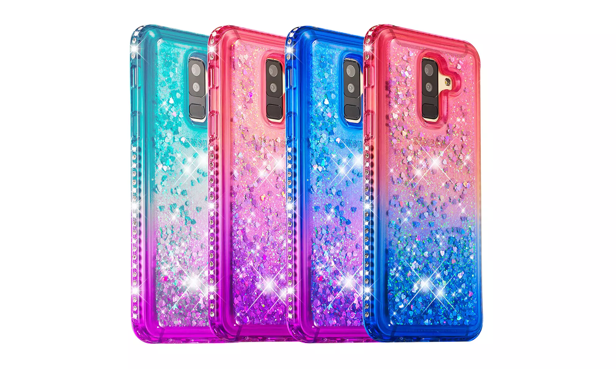 For Samsung Galaxy A6/A6 Plus/A9 Liquid Dynamic Glitter Quicksand Phone Case - Primary Image