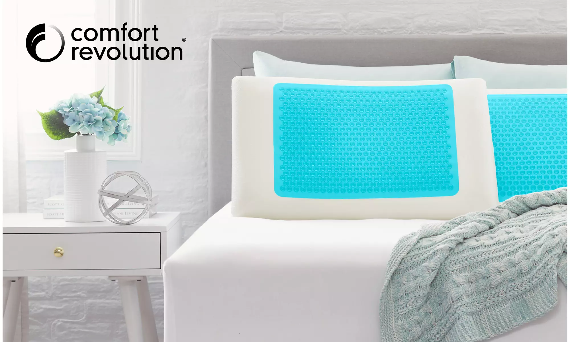 Comfort Revolution Blue Bubble Gel King Pillow - Primary Image