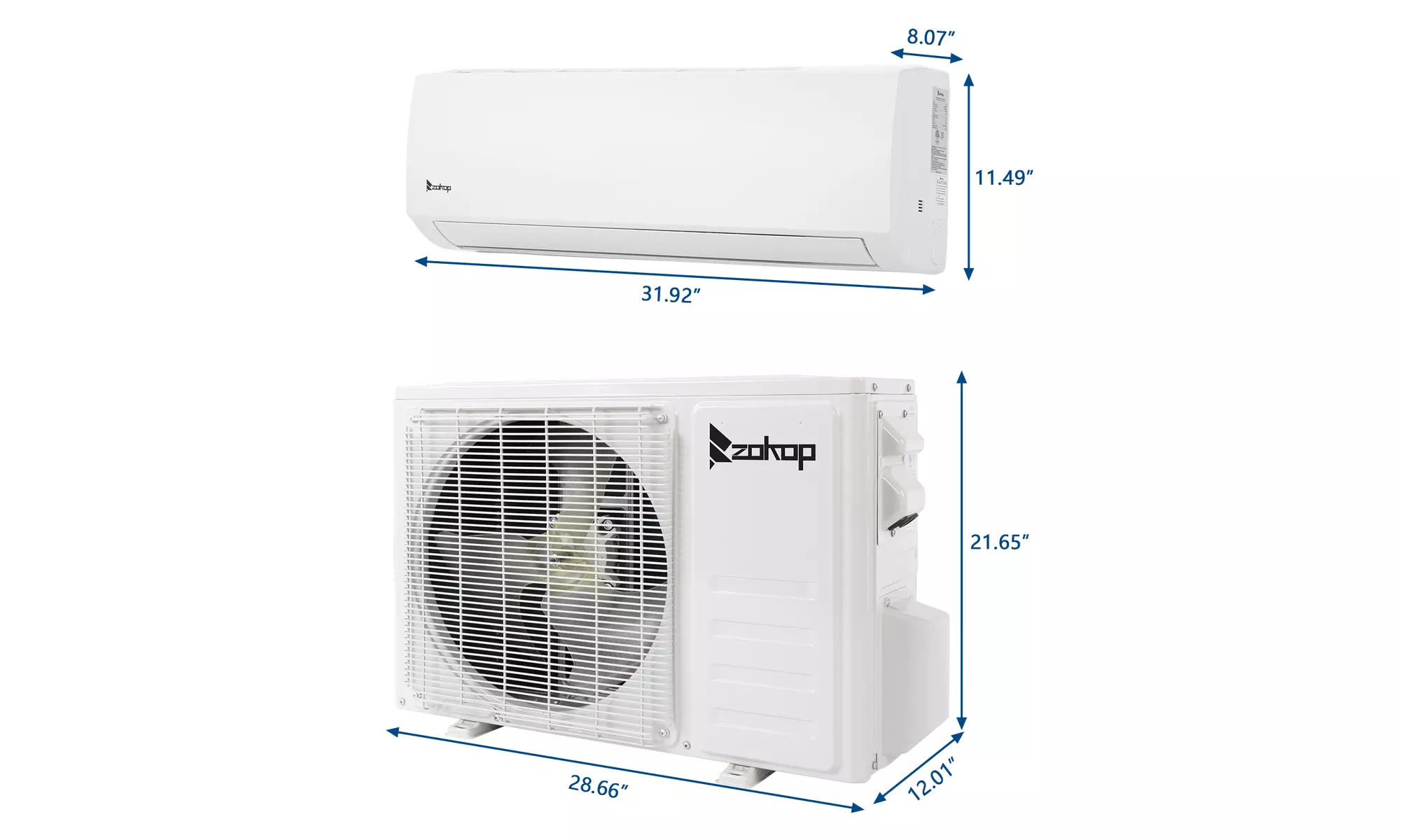 12000BTU Smart Split Type Type Inverter Air Conditioners with Heating Function - Second Medium