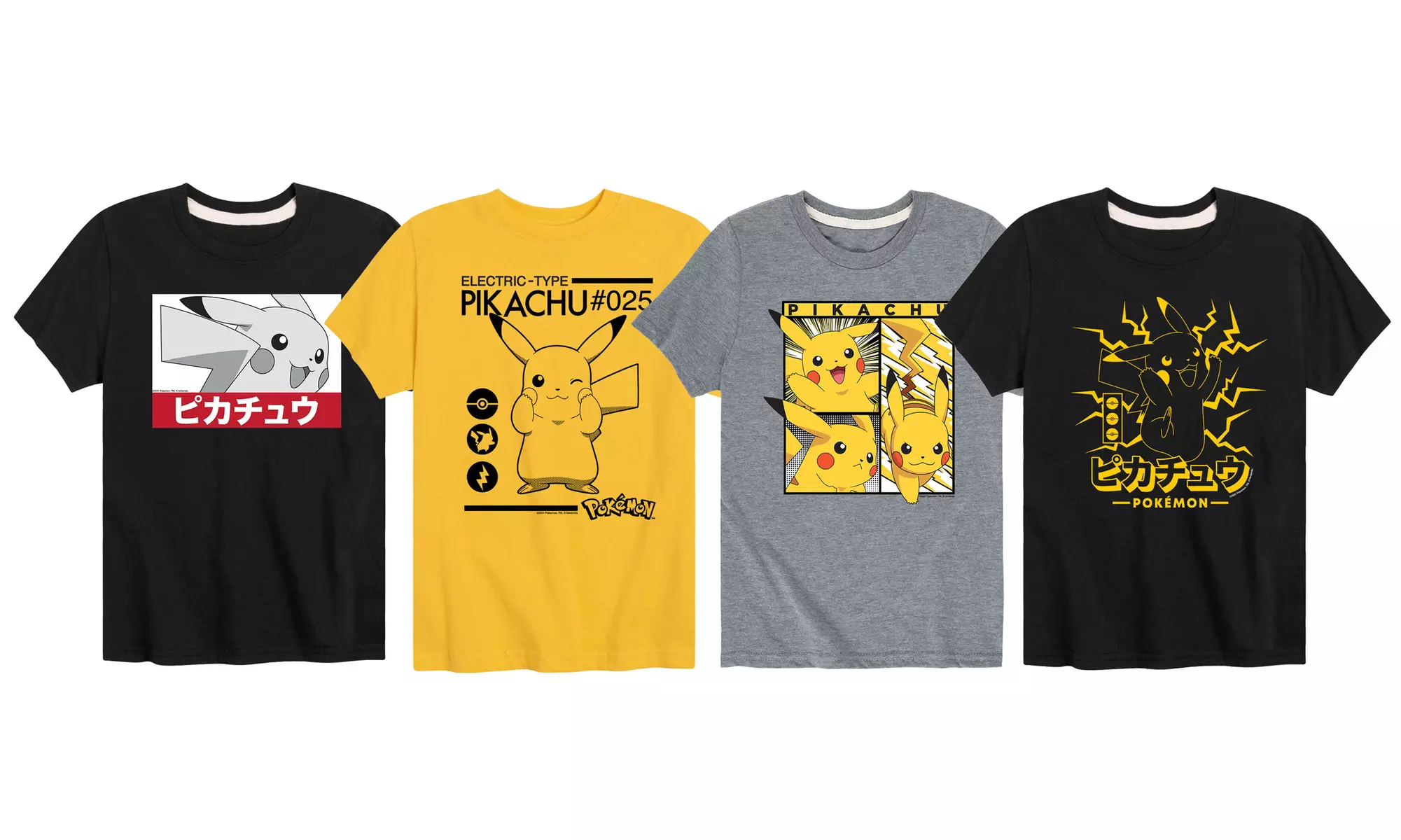Kids Pokémon Tees, Officially Licensed by Hybrid Apparel - Primary Image
