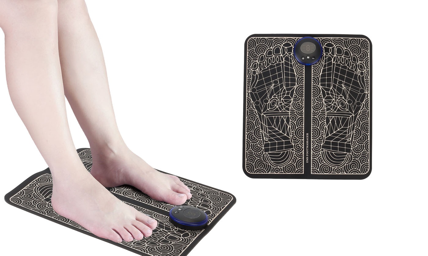 Portable Electric Feet Acupressure Pad Legs Circulation Massager Pad Mat