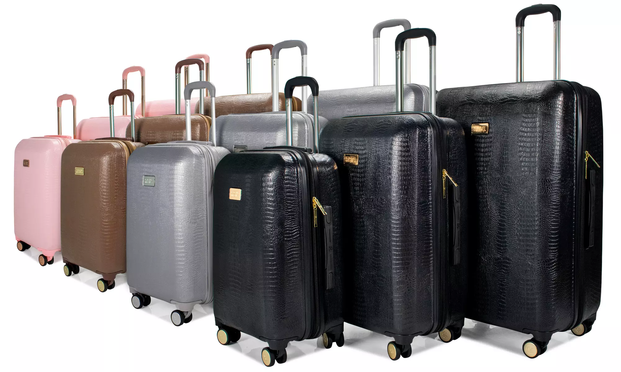 BADGLEY MISCHKA Snakeskin 3 Piece Expandable Luggage Set - Primary Image