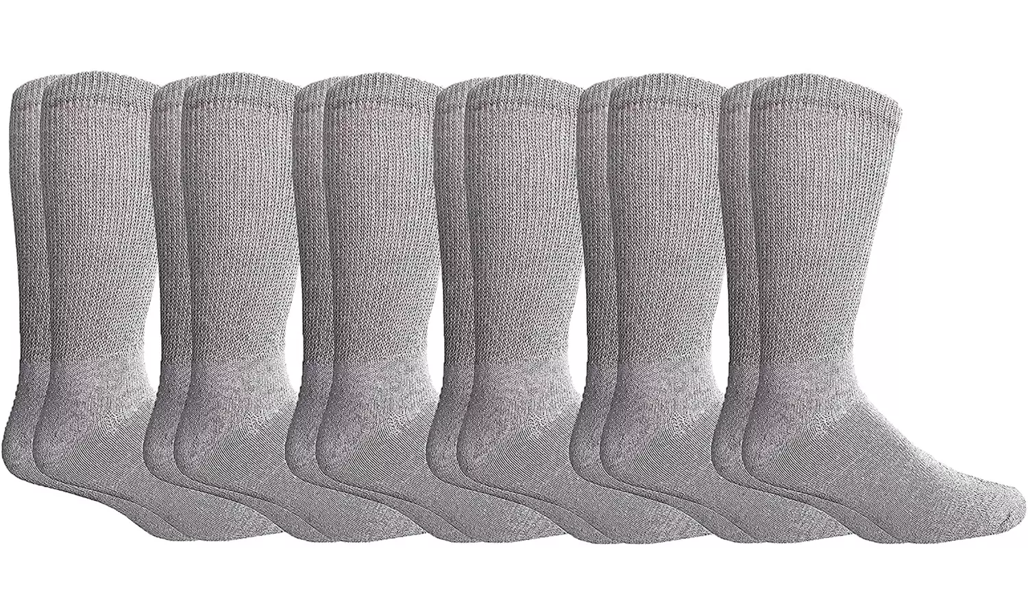 Yacht & Smith Mens Value Pack of Ring Spun Cotton Crew Diabetic Socks - Primary Image