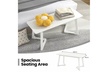Costway 42" Modern Entryway Bench with Rubber Wood Legs Smooth Seating Area - Second Medium