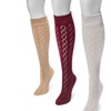 Image 4: Muk Luks Women's Diamond Knee-High Socks (3 Pairs)