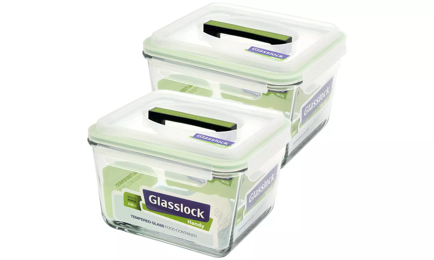 Glasslock Handy Rectangular Tempered Glass Food Container Set of 2  - Primary Image