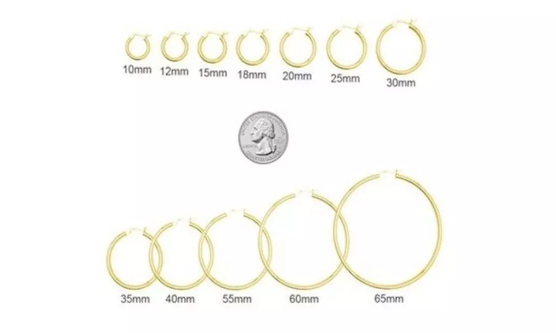2MM French Lock Hoop 925 Sterling Silver Earrings - 10MM-65MM 