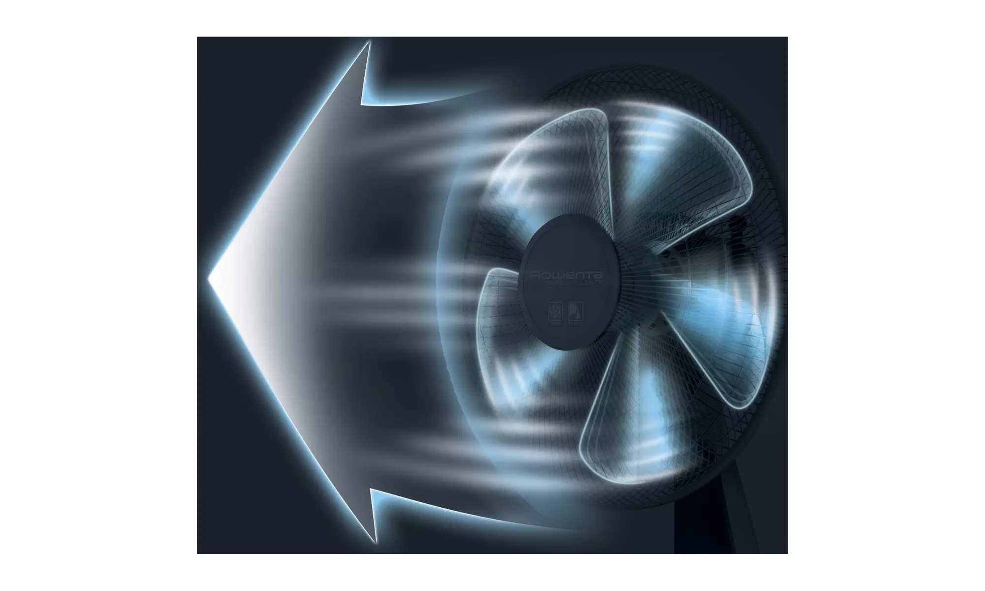 Rowenta VU2531 Turbo Silence 12" Table Fan (Gray) - Second Medium