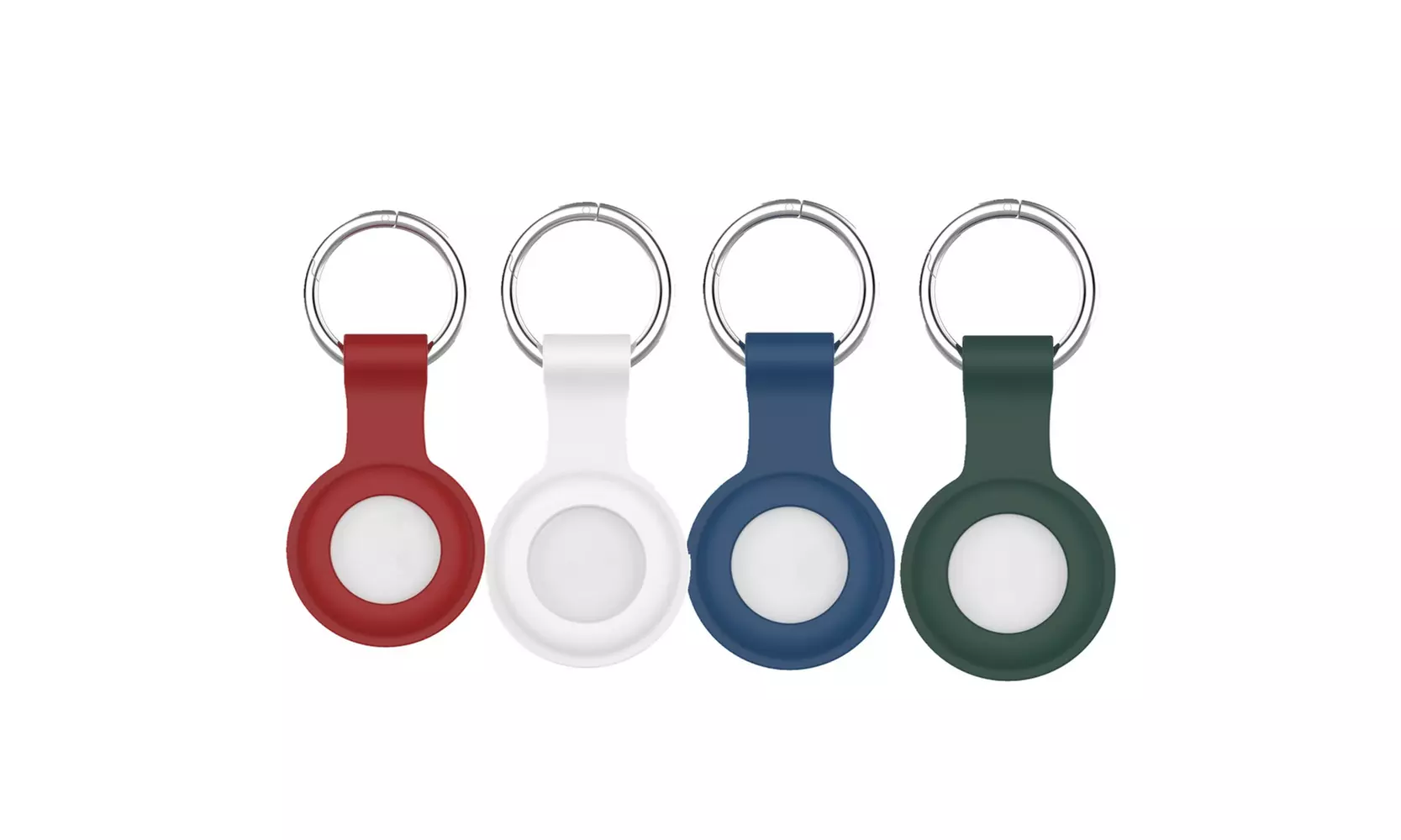 Case for AirTags,Anti-Scratch Protective Skin Cover with Keychain(4pcs) - Second Medium