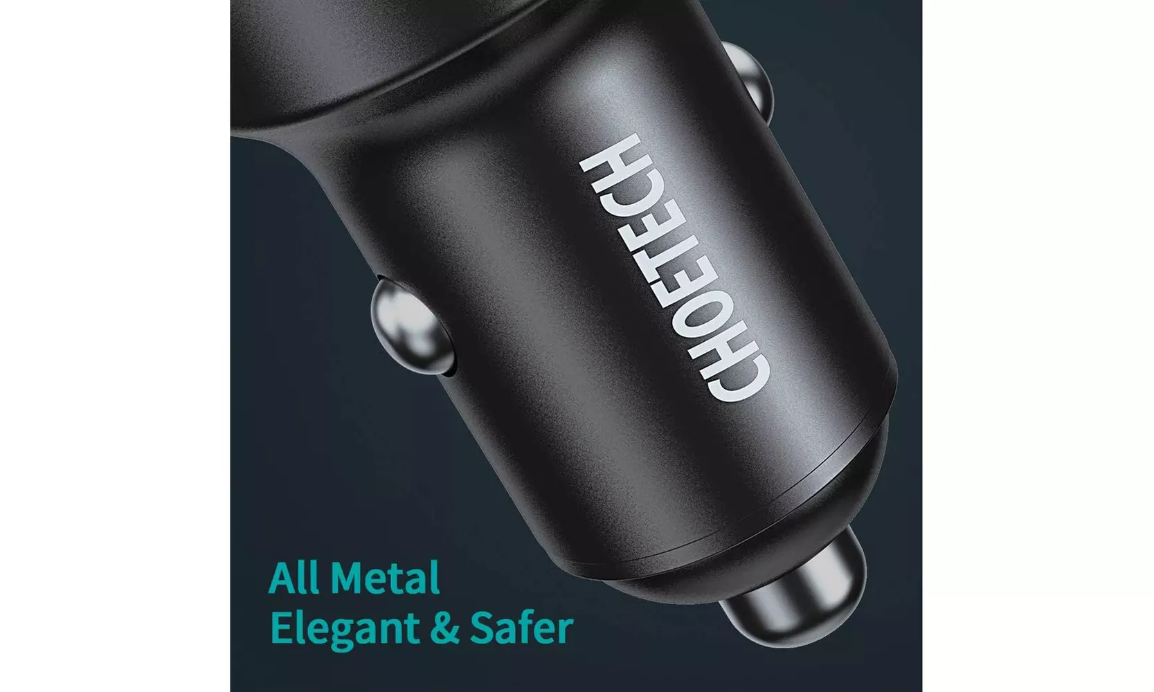 USB C Car Charger,2-Port All Metal Fast Car Charger for iPhone ,Samsung phones