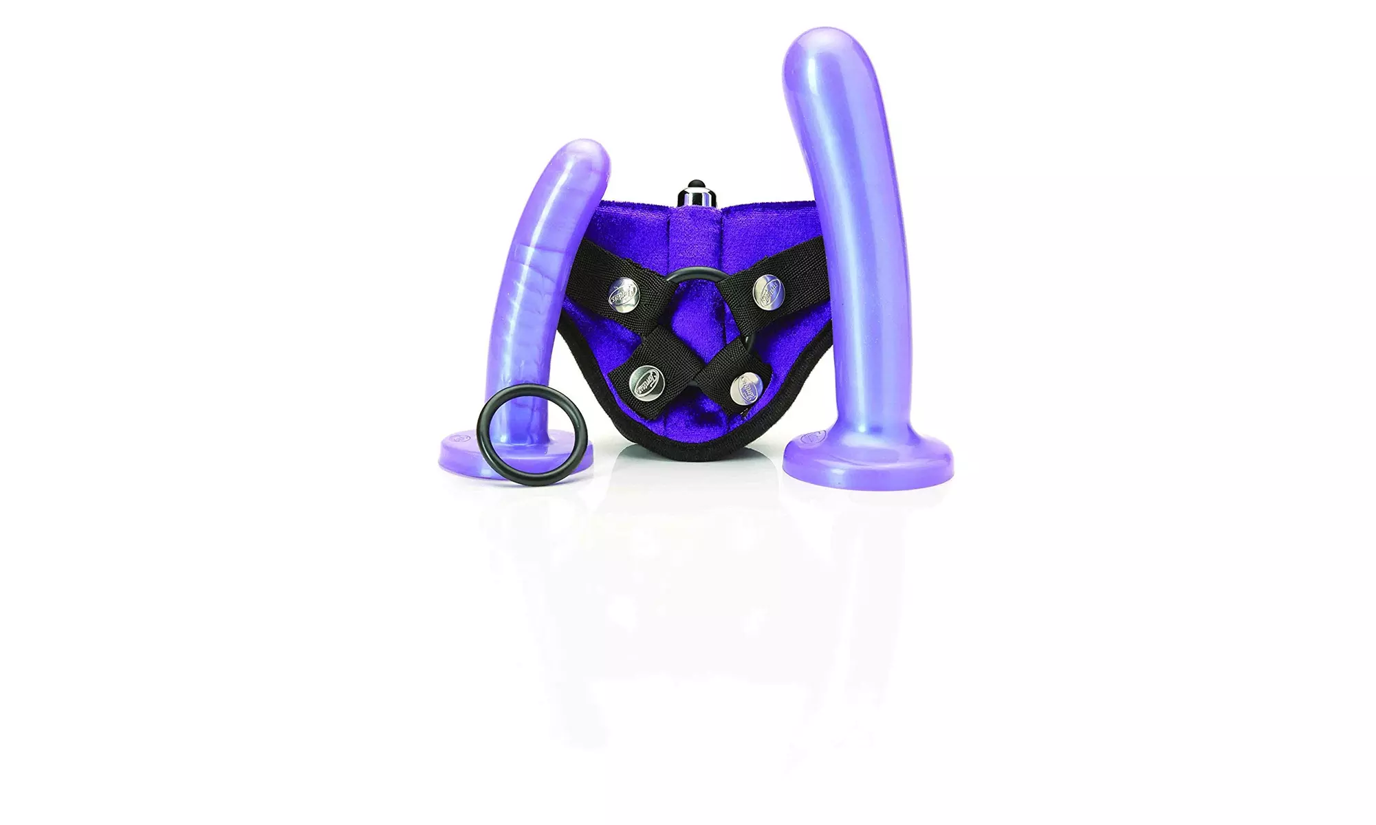 Tantus Bend Over Beginner Kit - Ultra-Premium Silicone Strap-on- Purple Haze  - Primary Image