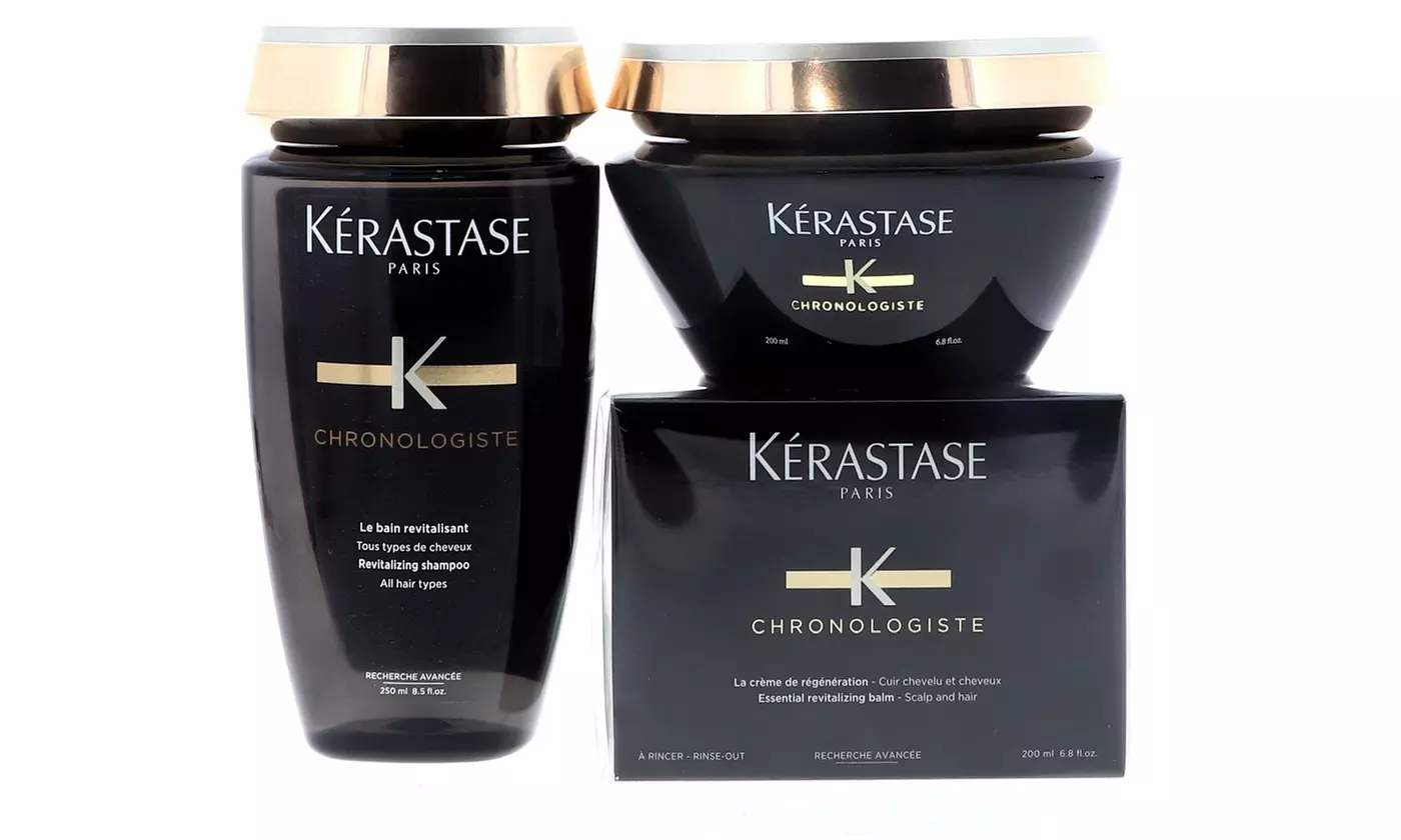 Kerastase Chronologiste Shampoo 8.5 oz Essential Balm 6.8 oz & Fragrant Oil 4 oz - Primary Image