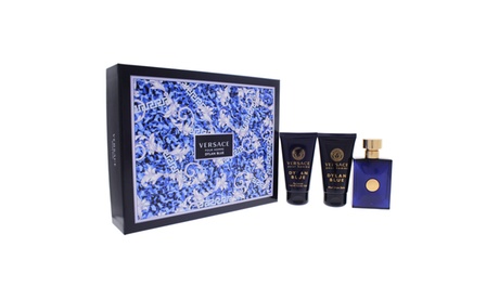 Dylan Blue By Versace For Men - 3Pc Gift Set Men Spray Floral 3 Pc Gift Set Eau De Toilette