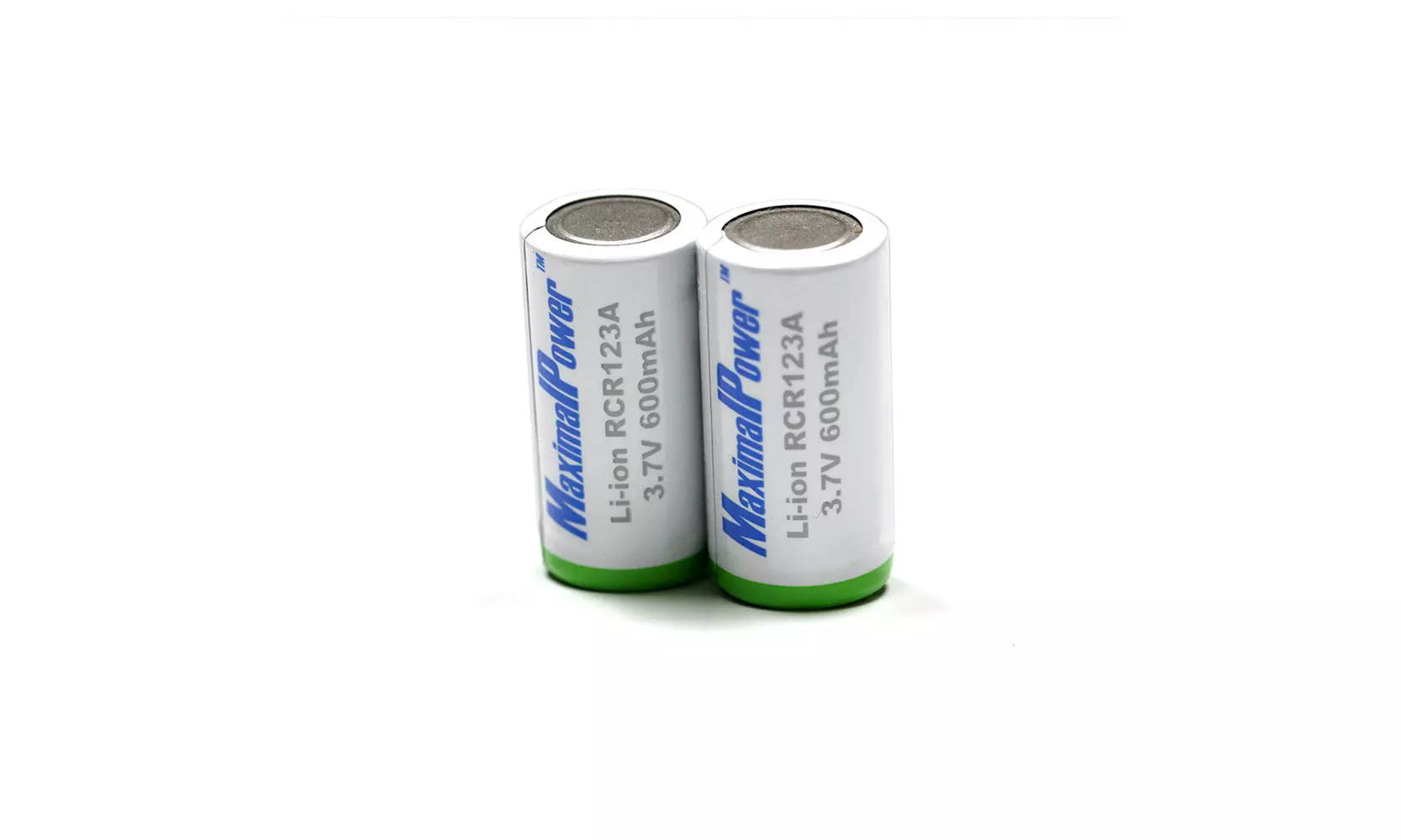 2-Pack RCR123A Lithium Li-ion Battery Rechargeable Reusable CR123A 3.7V 600mAh - Second Medium