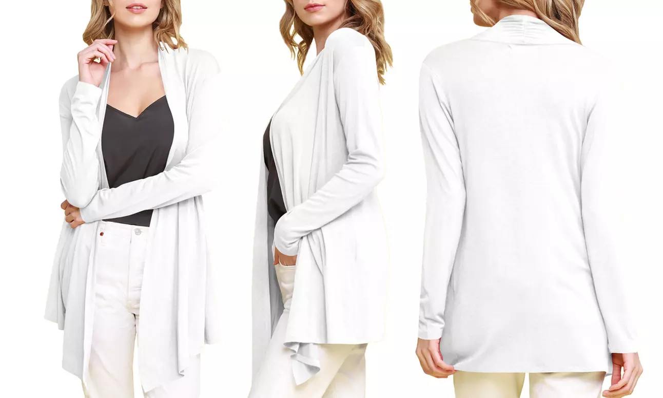 Open Front Cardigan S-3X by Made By Johnny Plus Size Sweater  