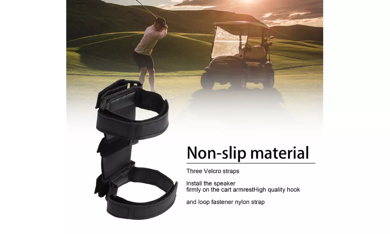 Portable Speaker Mount for Golf Cart Railing Adjustable Strap Bluetooth Speakers