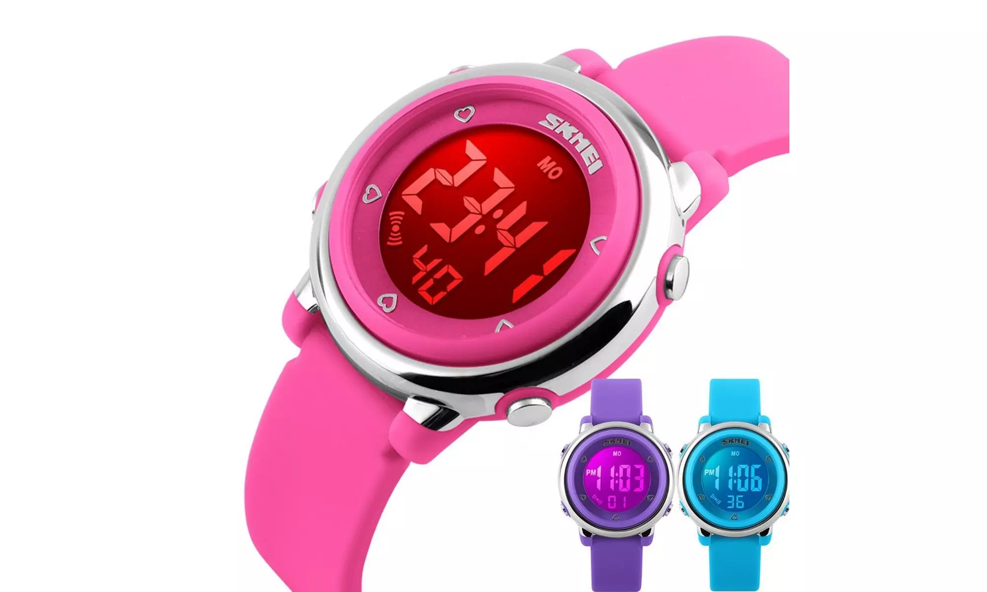 Digital LED Waterproof Alarm Stopwatch Sports Watch for Kids - Primary Image