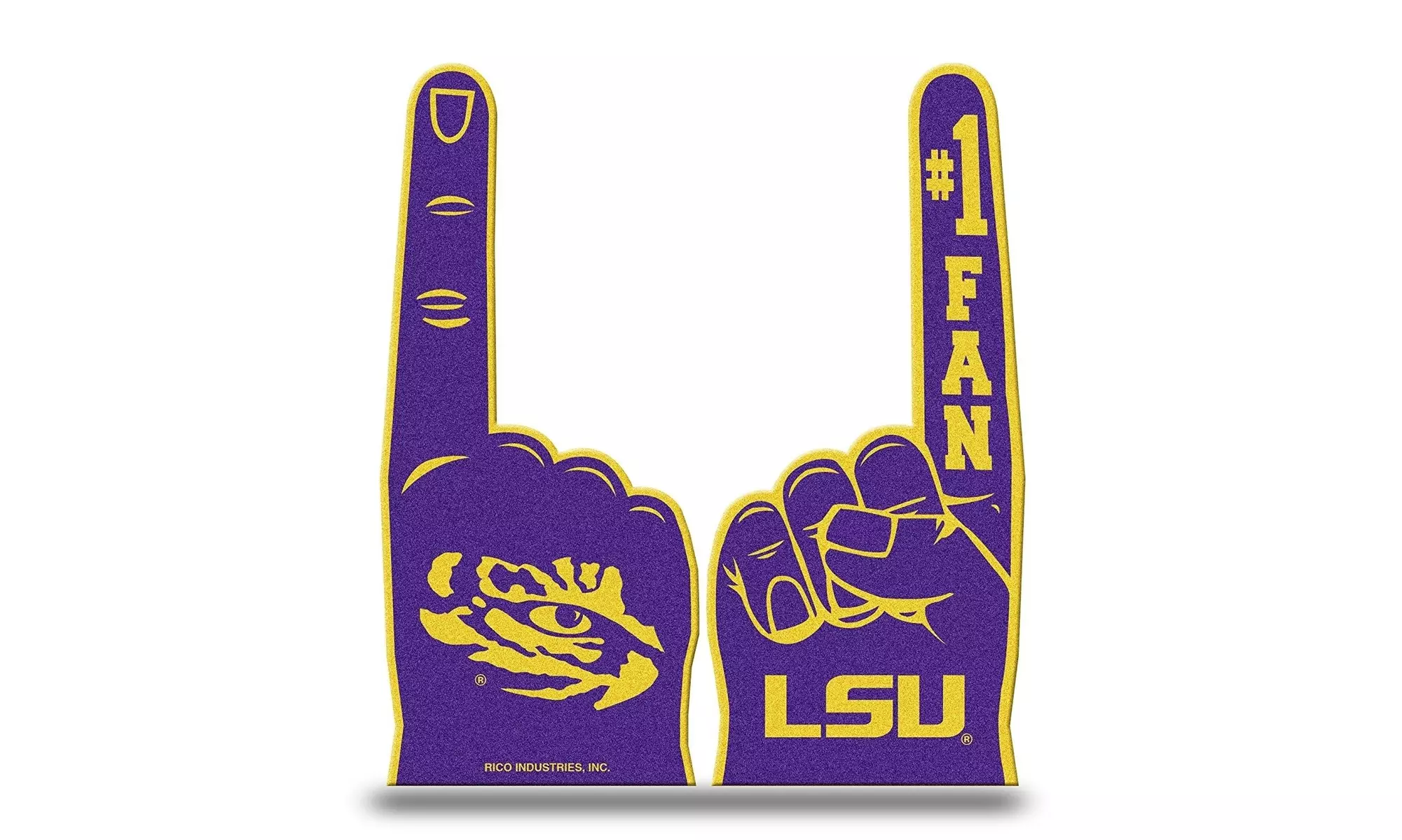 LSU Tigers  1 Fan Flat Foam Finger NEW! Free Shipping!!! - Primary Image