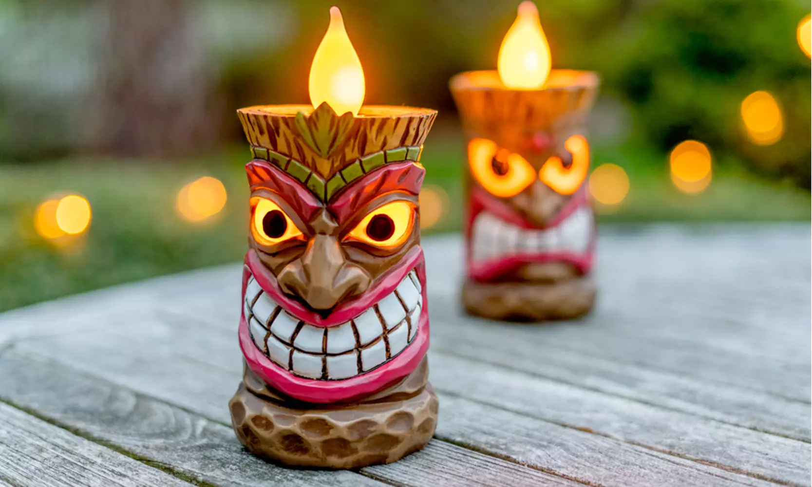 Touch Of ECO Solar LED Tiki Statue Decoration Lights (1, 2, 3-Packs) - Primary Image