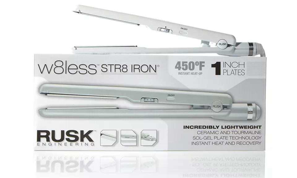 RUSK W8less Professional Ceramic and Tourmaline 1" Str8 Flat Iron IREW8LS2510 - Primary Image