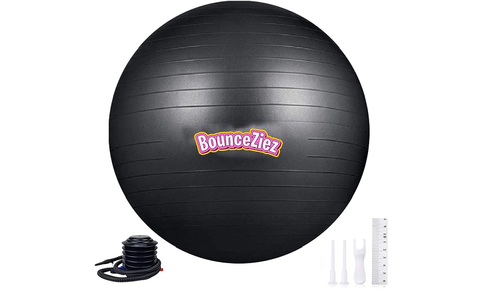 BounceZiez Thick Exercise Yoga Ball (55-75cm) Heavy Duty Stability Ball W/ Pump