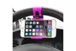 Insten Universal Car Steering Wheel Phone Mount Holder Black/Hot Pink - Second Medium
