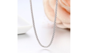 Solid Italian Popcorn Coreana Chain in Sterling Silver