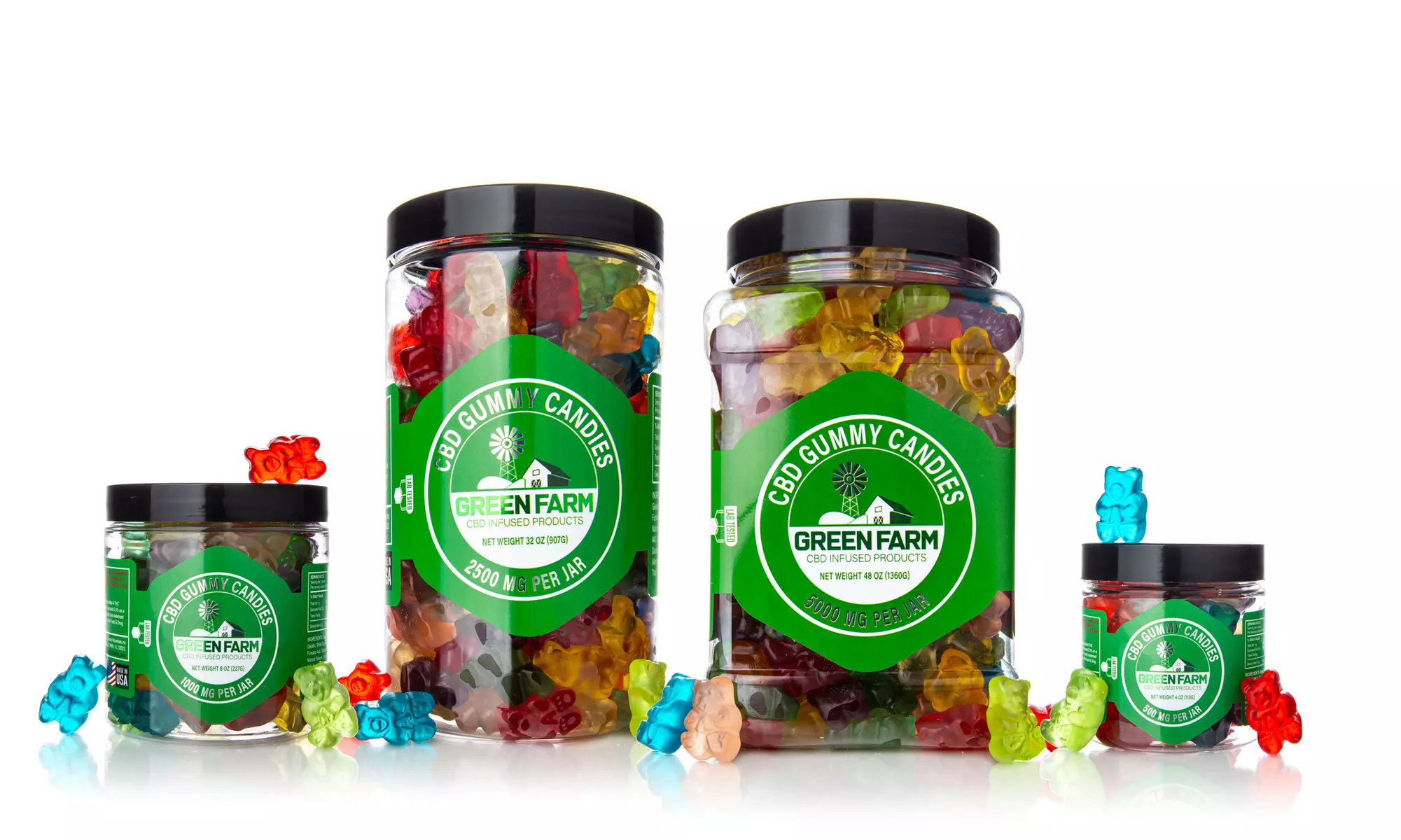 Clear Gummies Infused with Organic CBD (500MG - 5000MG) From Green Farm