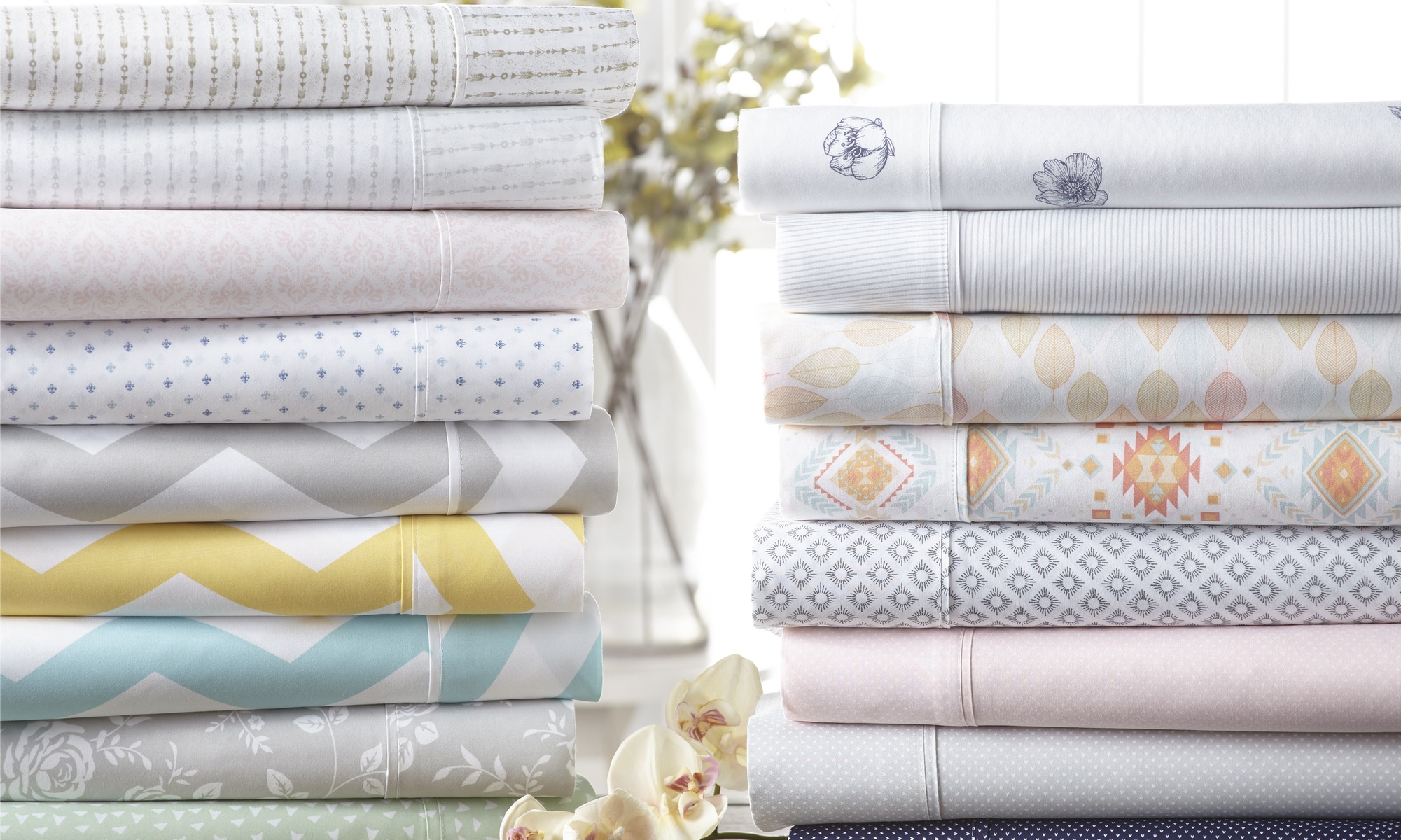 4Pc Bed Sheet Set, Deep Pocket, Extra Soft, Cooling Fabrics - Whimsical Prints