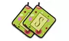 Carolines Treasures CJ1010-SPTHD Letter S Monogram - Lime Green Pair