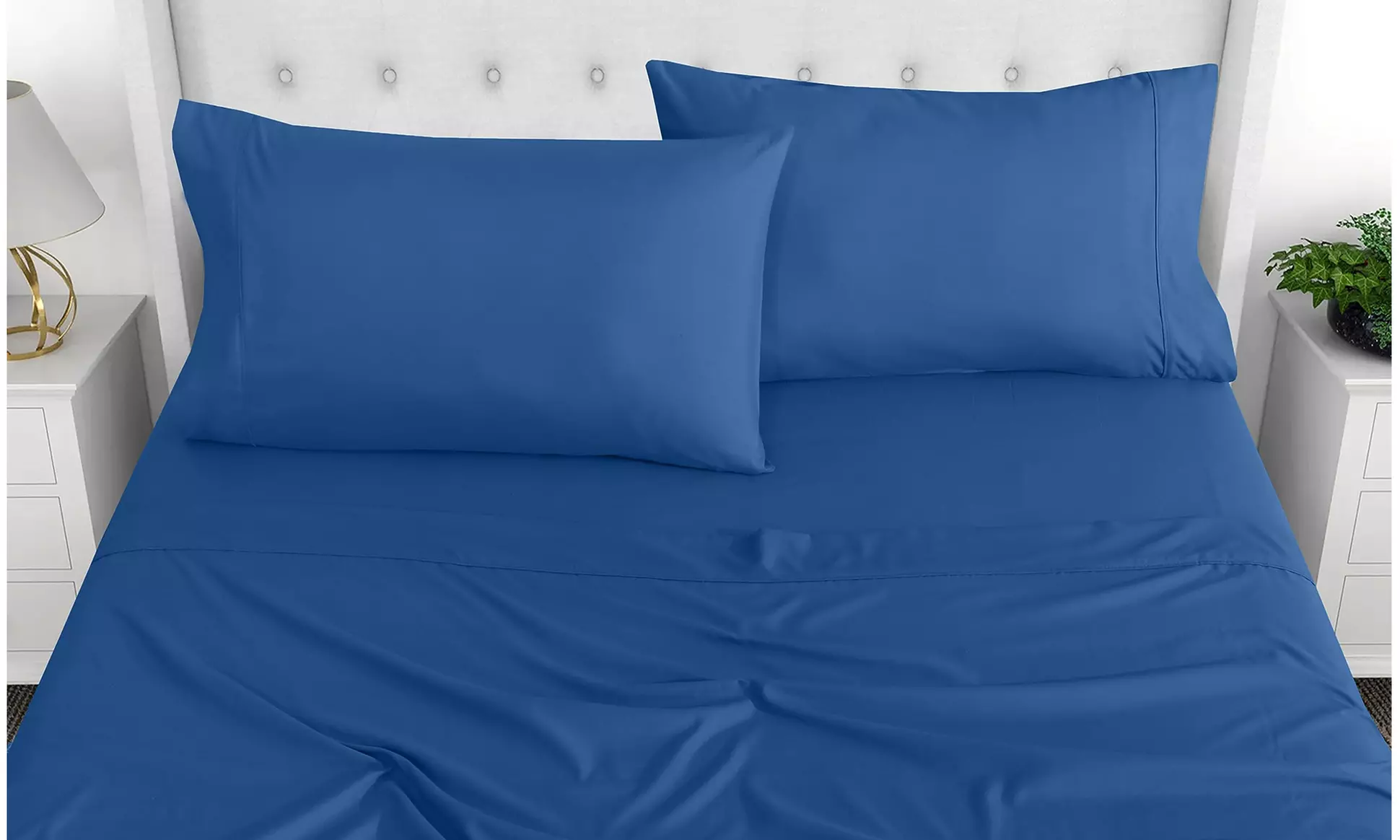 Ruvanti 1800 Series 4 Piece Microfiber Bed Sheet Set Soft Deep Pocket Sheet