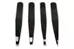 4-Piece Precision Tweezer Set w Luxurious Leather Case & 10x Magnifying Mirror - Second Medium