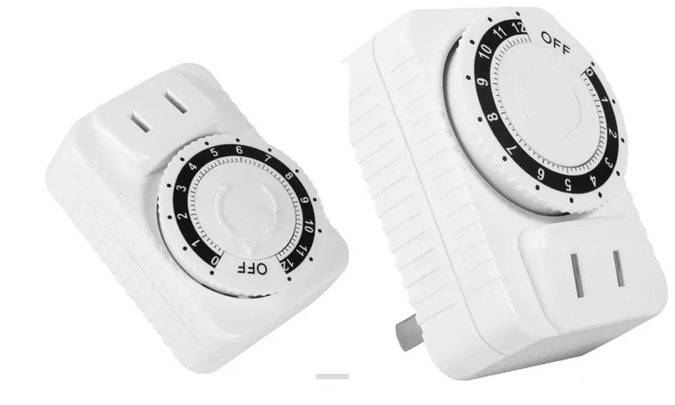 Energy Saving 12-Hour Mechanical Countdown Outlet Timer (1 or 2 Pack) - Primary Image