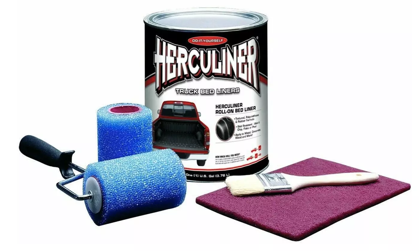 Truck Bed Liner DiY Easy Roll-On Kit Tough Rust Resistant No Chip New - Second Medium