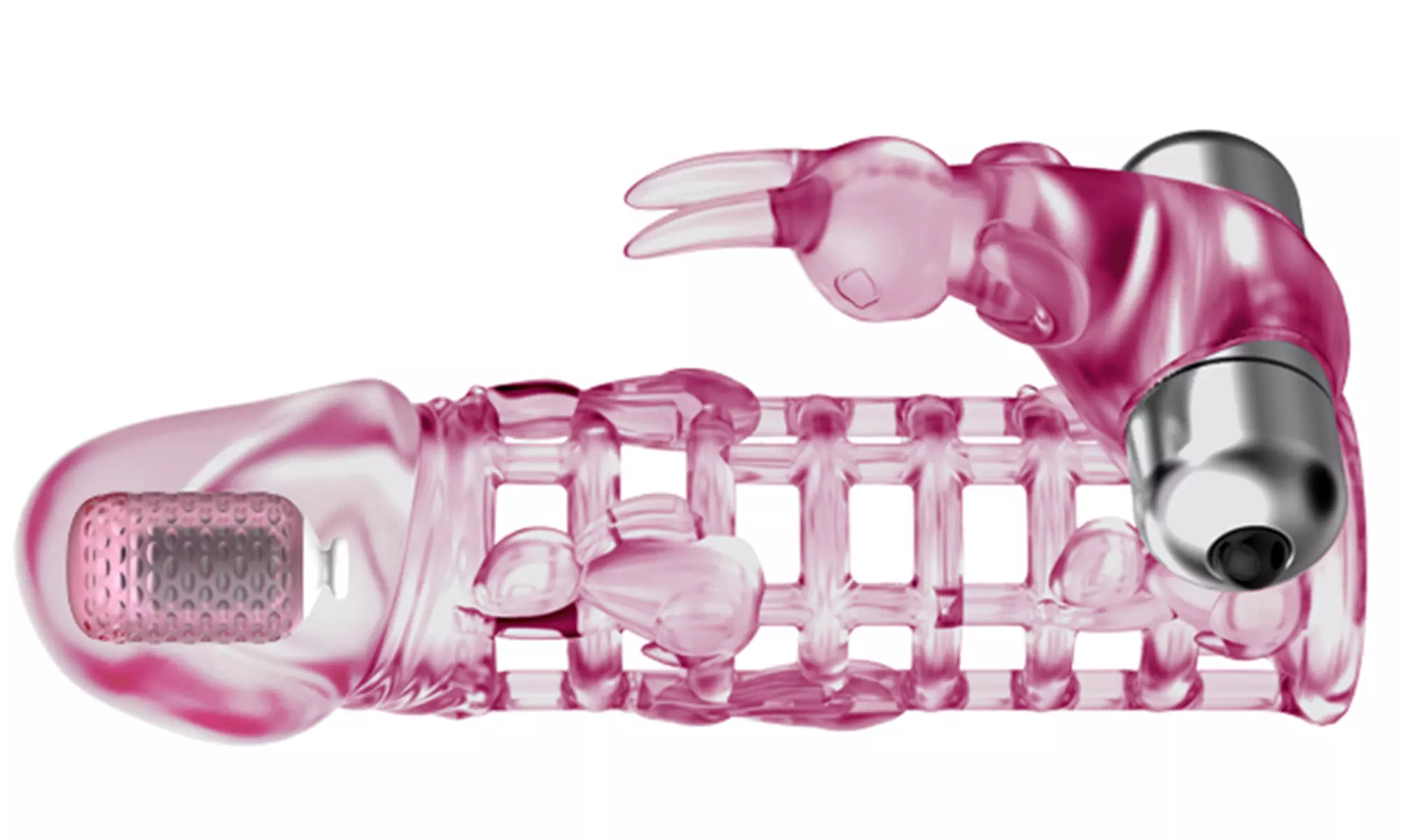 Dual-Vibrator Vibrating Rabbit Penis Sleeve for G Spot Clitoral Stimulation - Image 5